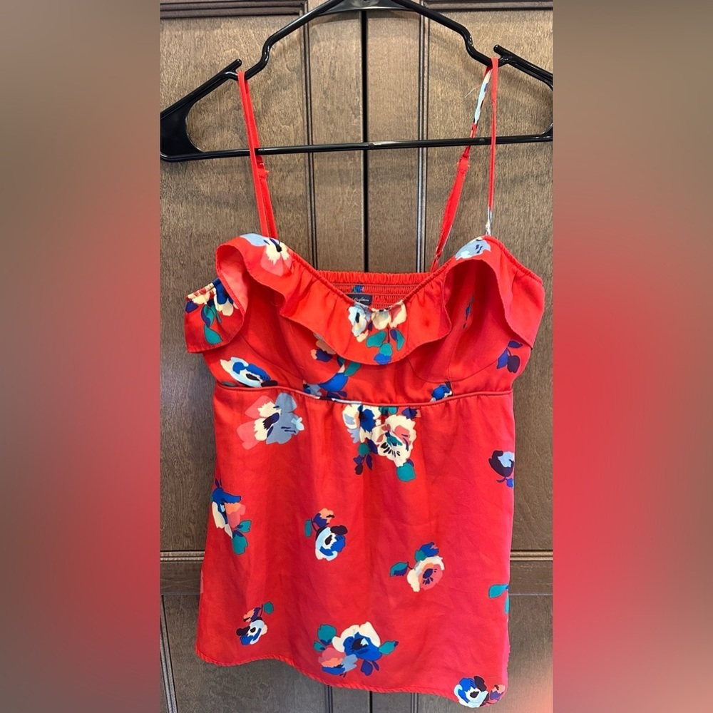 American Eagle Outfitters Red Floral Top